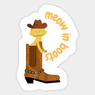 Meow in Boots Sticker